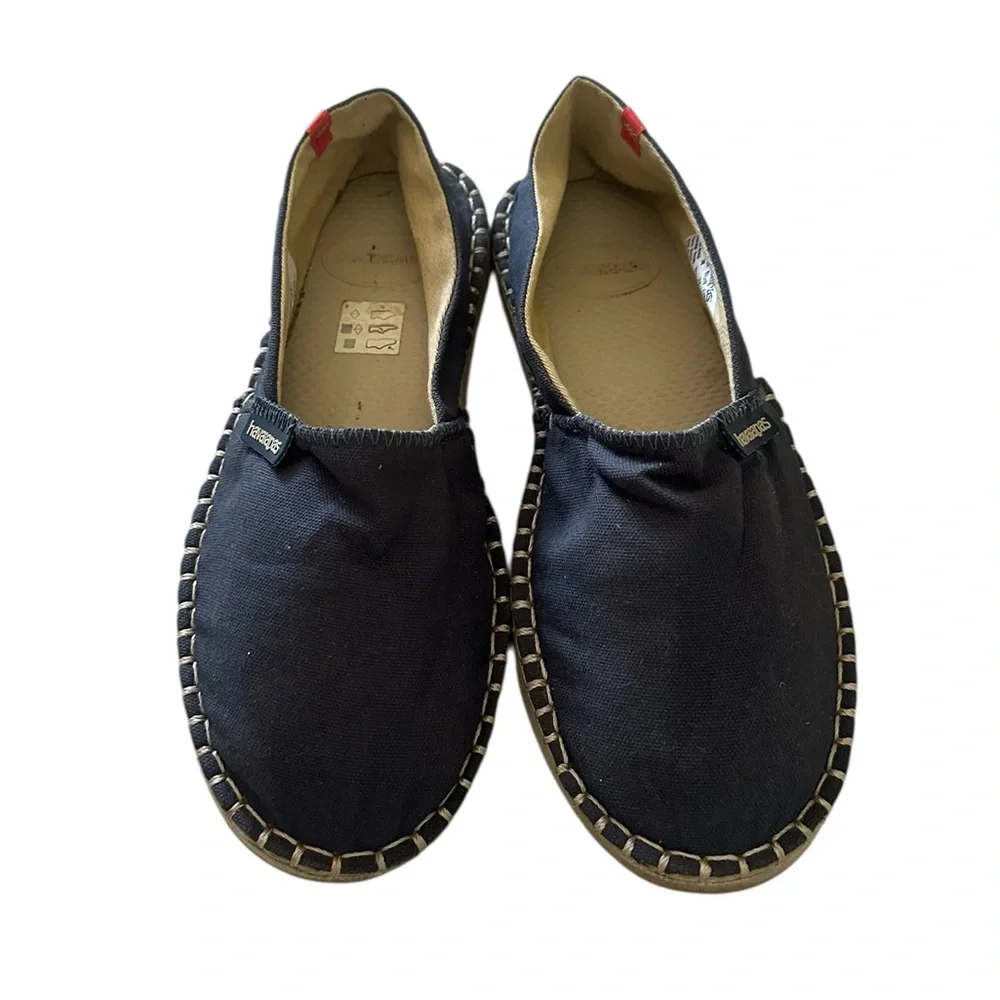 Havaianas Origine Espadrille | Unisex Adults Navy Blue | Size EU 37 US W-6/M-5)
